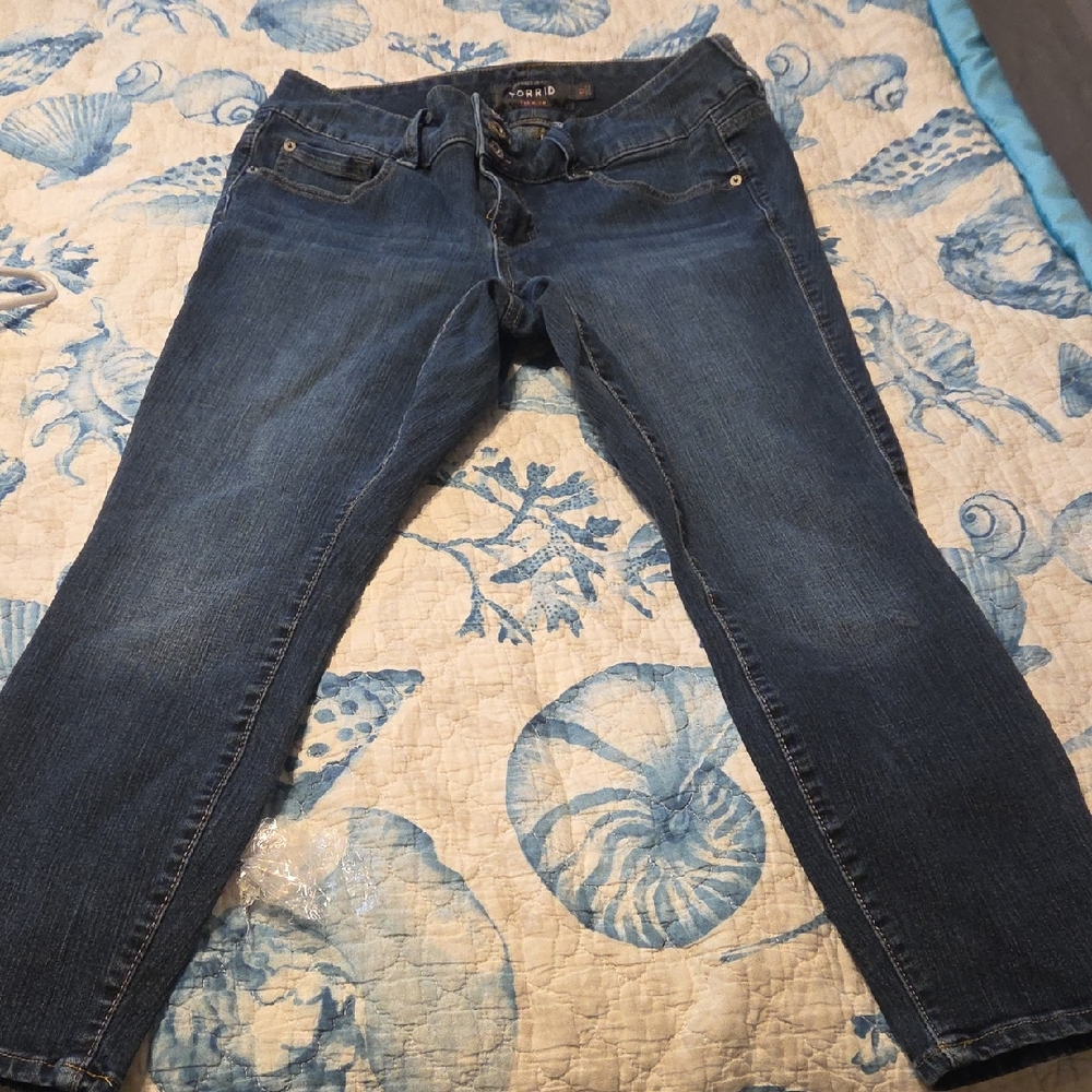 Torrid Dark Blue Skinny Jeans